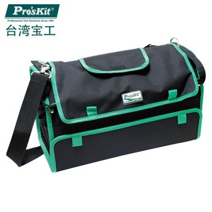 尼龙手提工具袋 台湾宝工 钢管柄双层工具包 5701 12袋6孔多用