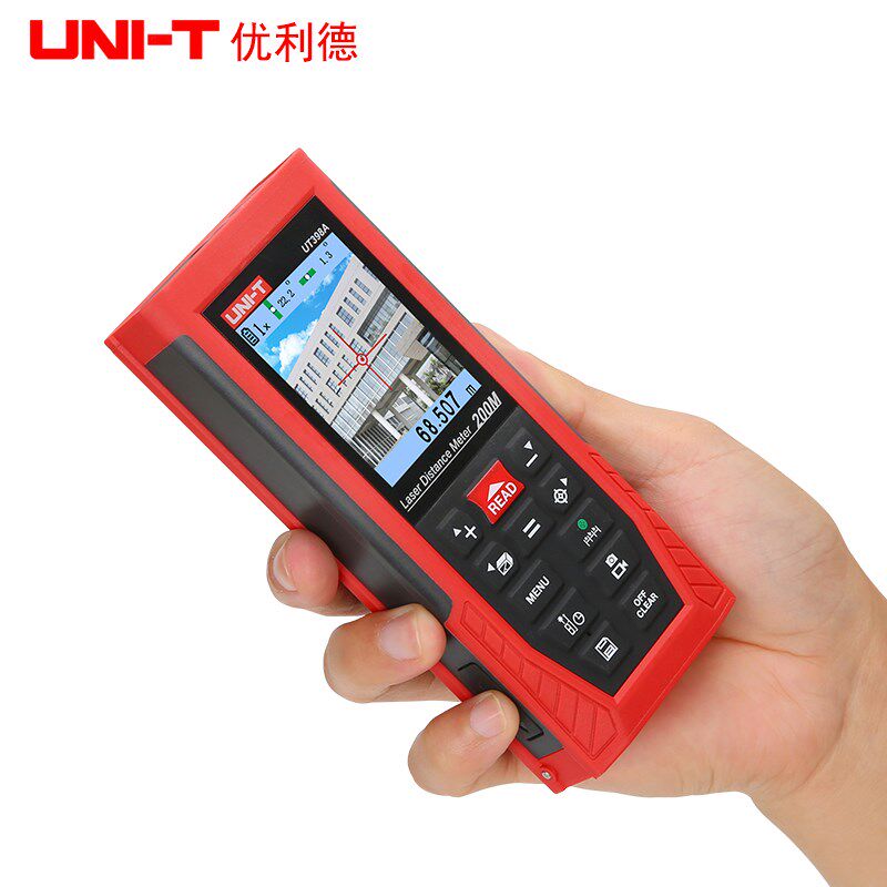 UNI-T优利德 UT398A手持式彩屏摄像头 电子尺 200米激光测距仪