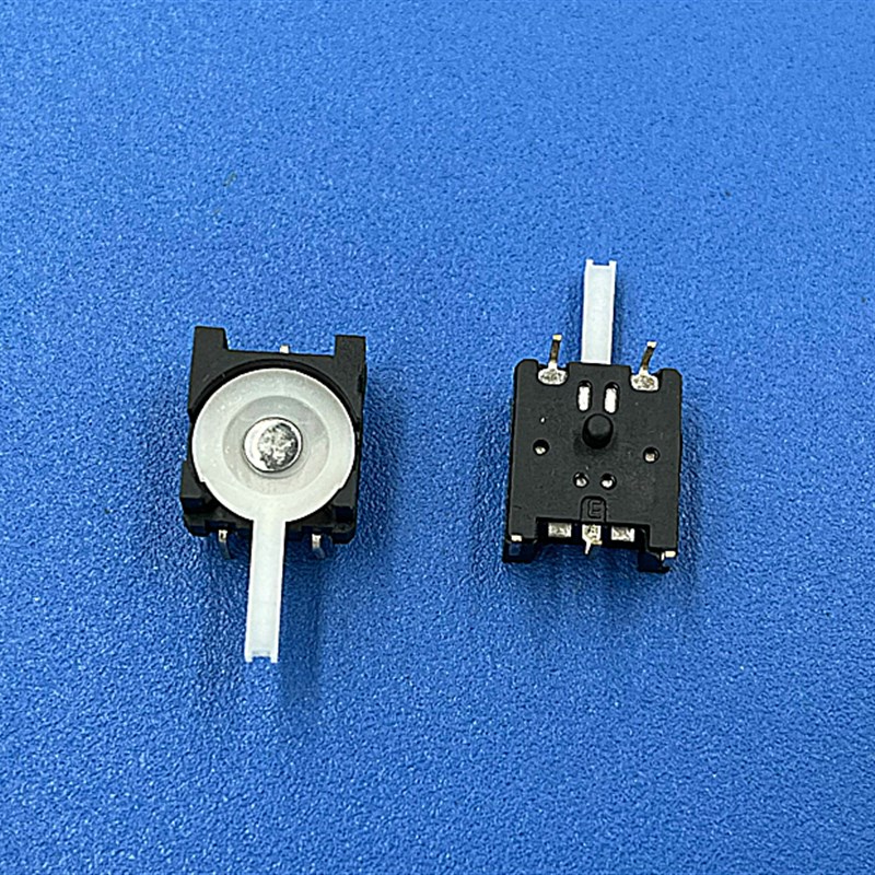 弯脚5脚插件双边左右复位机芯游戏限位开关小微型行程开关复位柄9