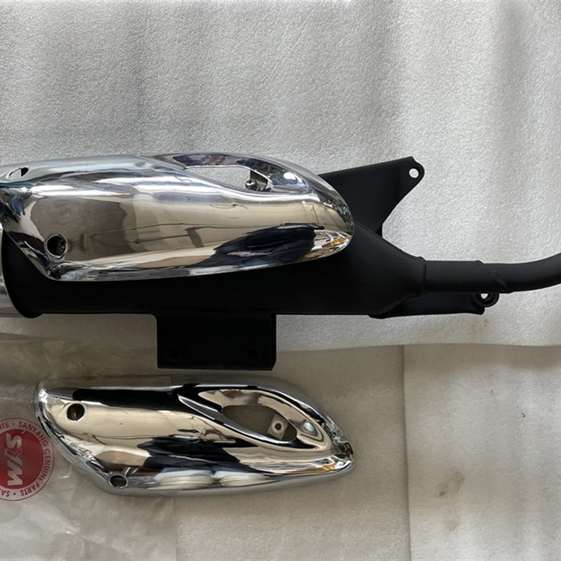 台湾三阳太空战神四冲程踏板车H3A/H6B-125CC摩托车排气管/护盖