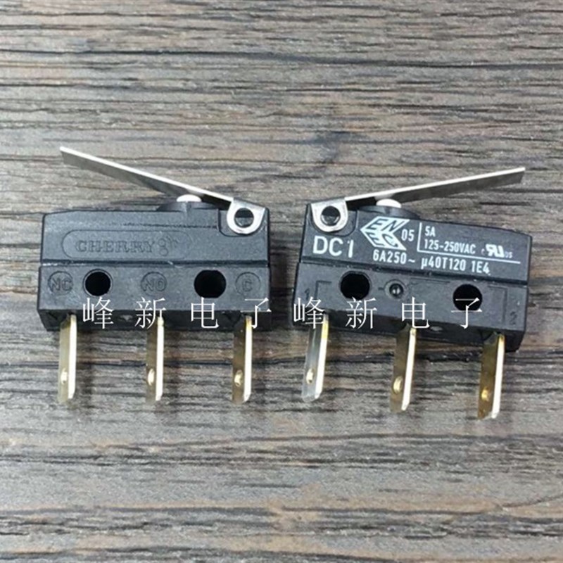 德国防水防尘带柄开关微动开关DC1微型行程限位开关3脚6A