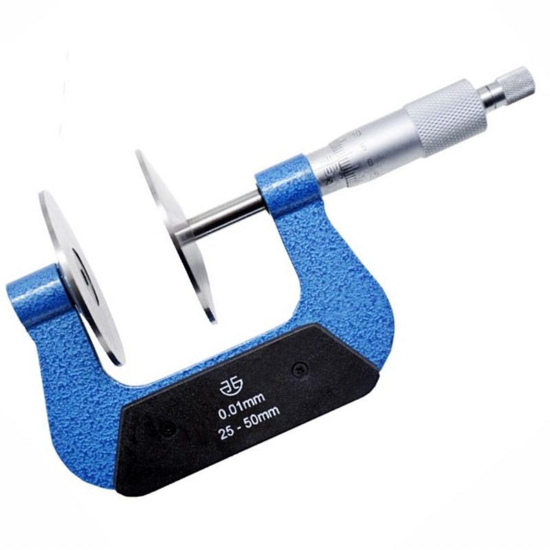 青海青量大盘头公法线外径千分尺 测纸厚透明薄片工具 0-25mm0.01