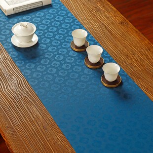 新中式织锦干泡茶席双面可用防水桌旗布艺防烫隔热垫茶Z盘垫茶桌