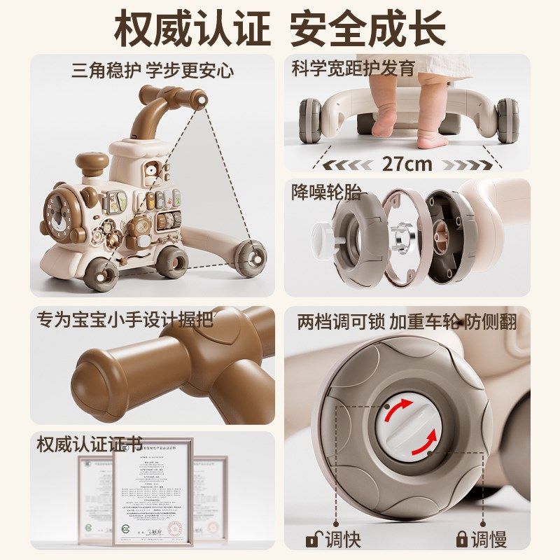 学步车多功能防o型腿2025新款婴儿手推助步车防侧翻宝宝.学走玩具