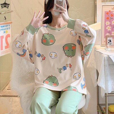 可爱秋衣秋裤女初高中学生内穿少女保暖内L衣套装春秋冬季打底薄