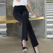 西裤 加长大码 女 垂感工作服正装 黑色春夏显瘦高腰职业直筒上班修身