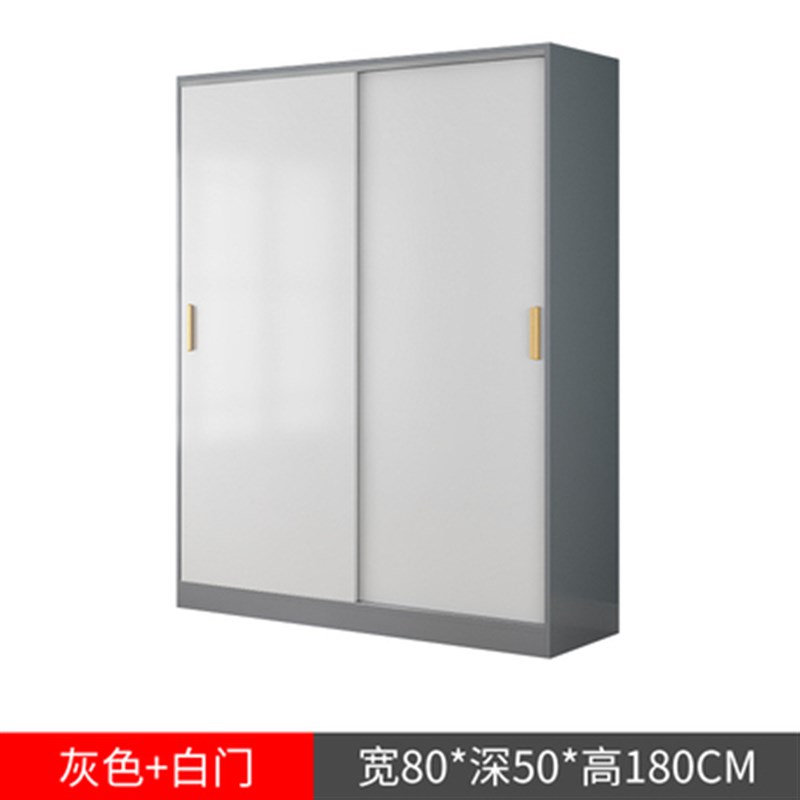 一米大二衣柜子80cm1米宽移衣柜卧室木质推拉门衣柜1R00cm宽12门0