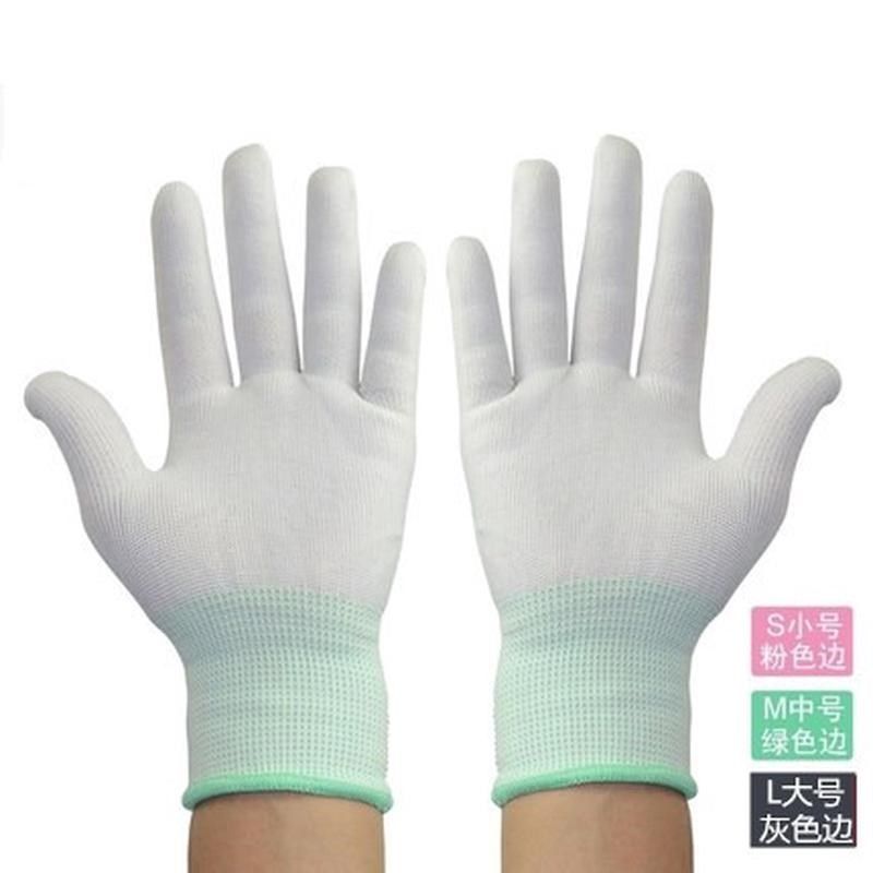 薄款尼龙pu涂指涂掌手套劳v保工作耐磨防护防滑带胶打包干活防新
