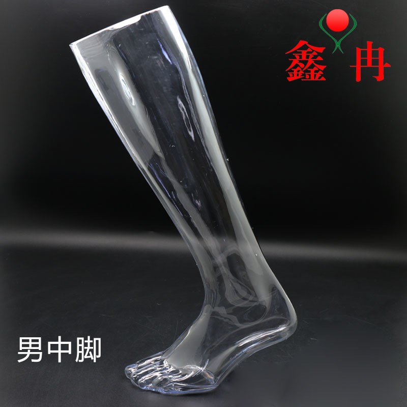 透明脚模男女脚模袜模特透明长中筒短丝袜脚腿S模型拍照展示道具