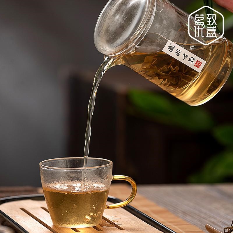 全玻璃加厚冲g泡茶壶花茶绿茶红茶杯三件杯单壶日式茶水分离公道