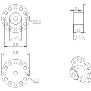 3/4/5/6/8/10mm 各式 法兰联轴器 一览 Robomaster Robocon