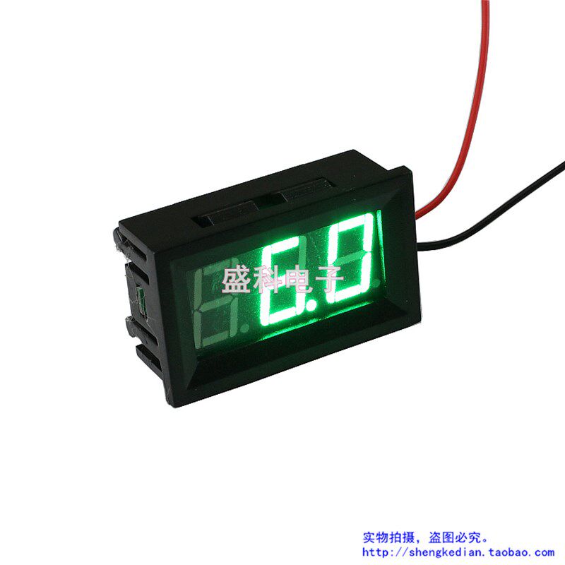 2线3位直流5V-150V数字电压表头 12V48V72V120V电瓶电池电压检测