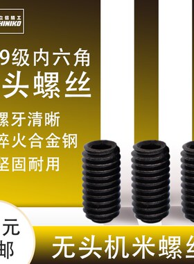 伟立信-无头螺丝基米机米顶丝紧定螺丝12.9级内六角螺钉M3-M12