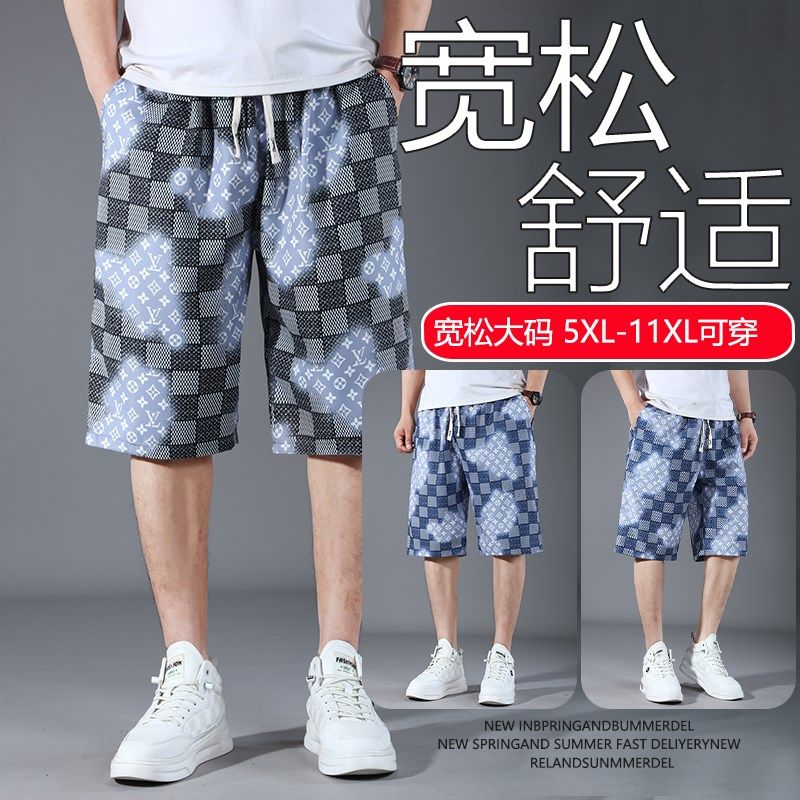 高腰深裆大码夏季宽松短裤男五分裤潮流运动加肥加大大裤衩380斤