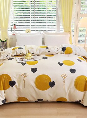 2024b新款秋冬全棉被套加厚生态磨毛学生单被套被罩床上用品