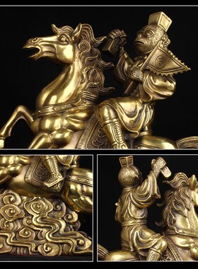 铜马上封侯摆件 P铜令旗猴摆件