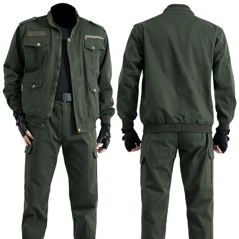 纯棉加厚斜纹电焊工服防烫耐y磨劳保服工作服男套装秋冬季工地工