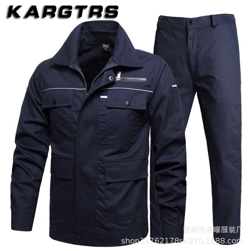 新夏季薄款全棉工作服套装男劳保服耐磨耐脏O焊工汽修机修工装厂