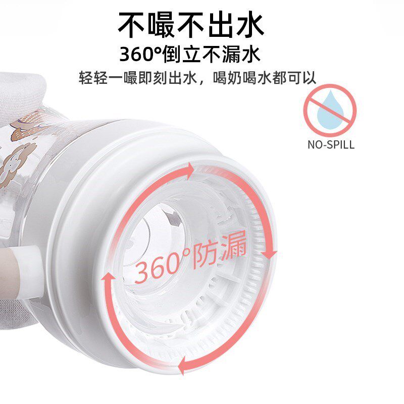 宝宝嘬口杯学饮杯牛奶杯儿童饮水杯喝水喝奶直饮吸管杯家用鸭嘴杯