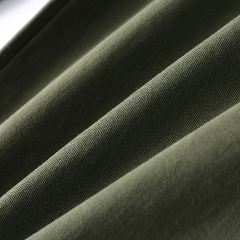 军绿色裤子女秋冬加绒工装裤春秋小个子直筒休闲宽松九分萝卜哈伦