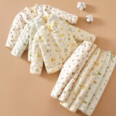 加厚保暖棉衣居家外穿 儿童幼儿纯棉冬季 宝宝手工棉花棉袄棉裤 套装