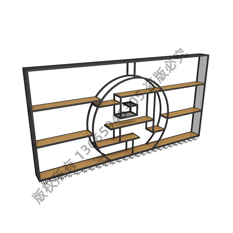 壁挂酒架酒行发光酒柜酒吧铁艺挂墙红酒架定制红酒杯架Z简约收纳