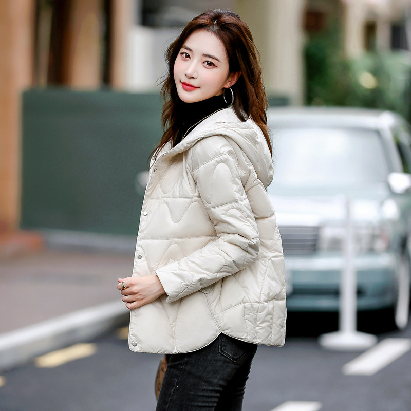 高端舒适轻薄羽绒棉服女短款2024冬新款小个子休闲宽松棉衣女棉袄