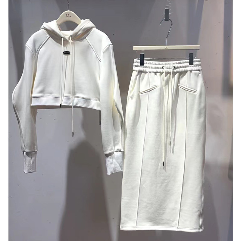 运动套装女2023春季新款高级感美式时尚休闲卫衣半身裙两件套洋气