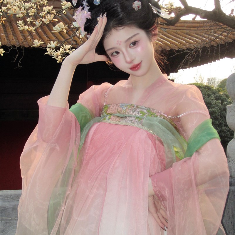 唐制绝美古装汉服女成人2025新款仙气飘飘超仙小个子古典舞服装春图片