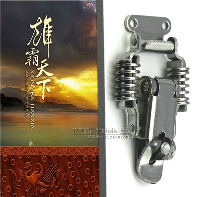 加厚不锈钢双弹簧搭扣 木箱锁扣 箱扣 工具箱搭扣 箱子配件 包邮