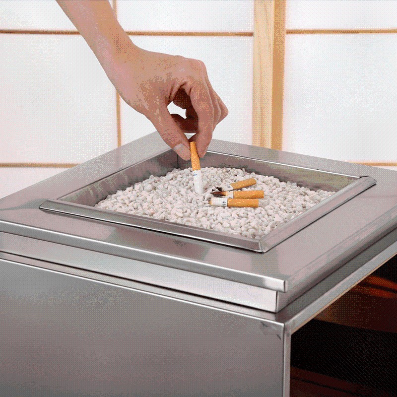 不锈钢垃圾桶电梯口酒店大堂走廊大厅商场商用高档立式带烟灰缸筒