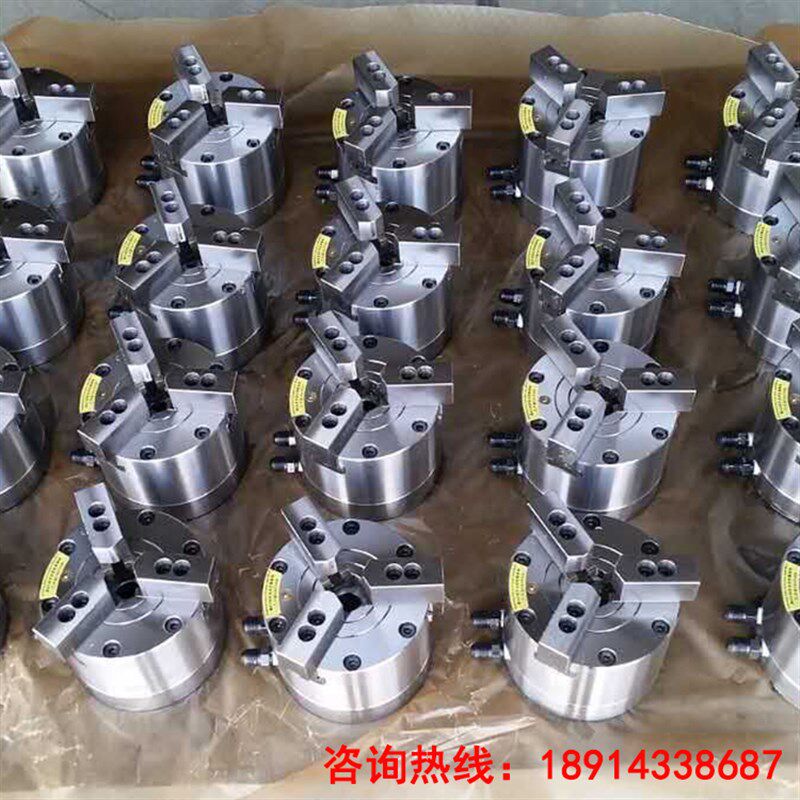 中空立式三爪液压卡盘油压夹具6/8/10/12寸工作台加工中心钻床铣