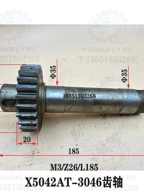 安徽晶菱机床厂X5042AT X6142AT铣床齿轴 电机联轴器 销轴 弹性圈