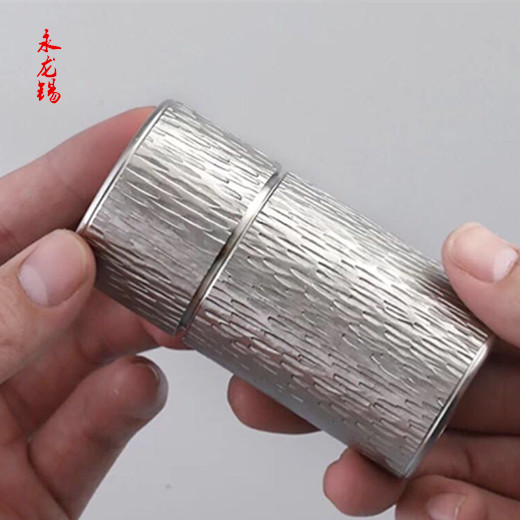 永龙锡罐纯锡茶叶罐m大小号迷你金属密封罐便携旅行随身携带醒茶
