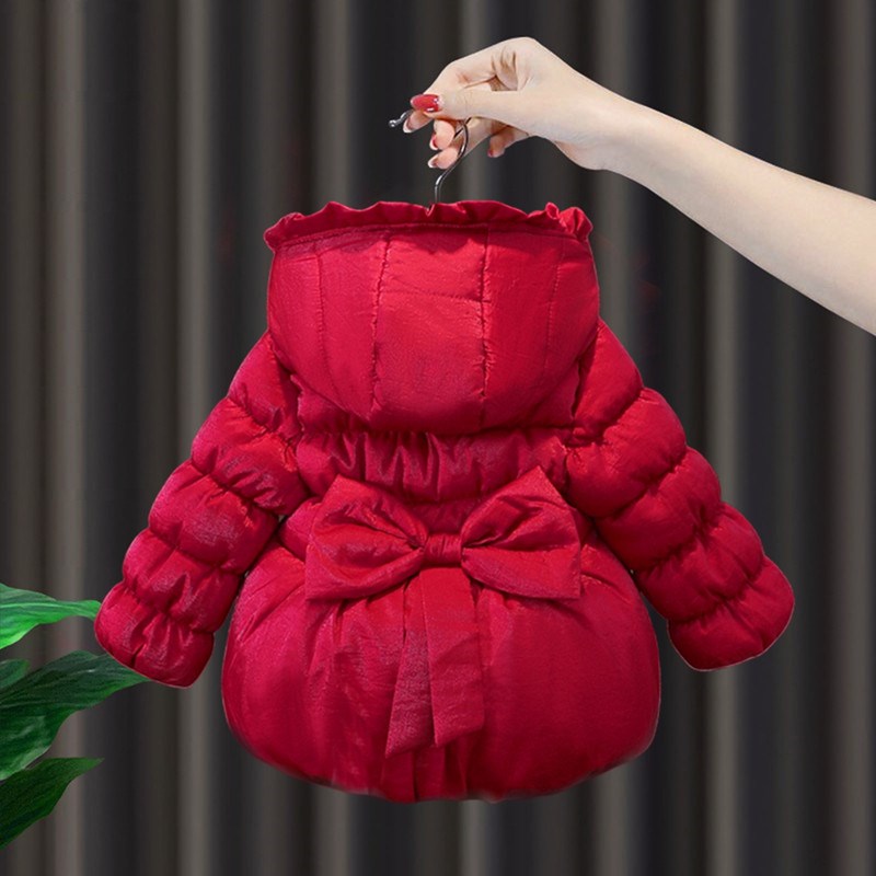 女童棉服外套冬装2024新款宝宝夹棉加厚小童过年棉袄儿童保暖棉衣