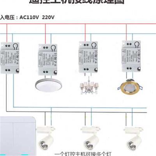 无线遥控智能开关面板免布线随意贴家用22K0V多灯双开控制卧室电