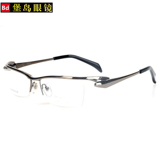 眼镜框男 纯钛眼镜框半框 近视眼镜架男大脸商务 配眼镜框镜架男