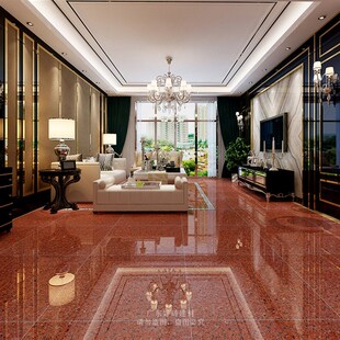 广东亮光红色麻石大理石瓷砖门面砖 户外庭N院防滑哑光花岗岩地砖