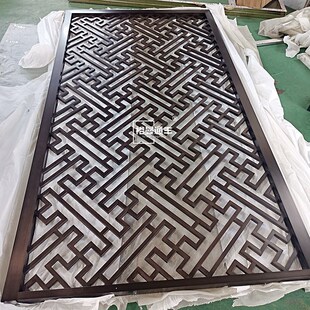 酒店售楼处大堂玄关隔q断户外花格园林庭院隔栅工程不锈钢隔断屏