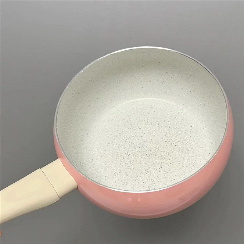 粉色西红柿番茄炒锅小q奶锅不粘锅煮面锅婴儿辅食锅泡面迷你小汤