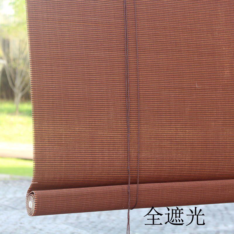 中式竹帘卷帘民宿餐厅茶室装饰挂画竹F帘子遮光遮阳升降窗帘隔断
