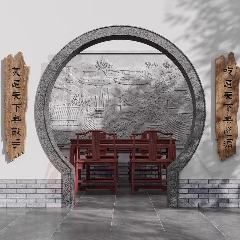 仿古木雕做旧茶室门头实木牌匾y定制浮雕装饰挂牌木牌雕刻民宿招