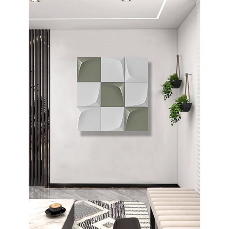 玄关画简约现代立体哑光面客厅z挂画极简装饰画高级感艺术浮雕壁