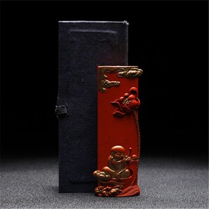 程君房古法徽墨 朱砂墨 矿物颜料墨条墨块墨N锭 实用收藏工艺摆件