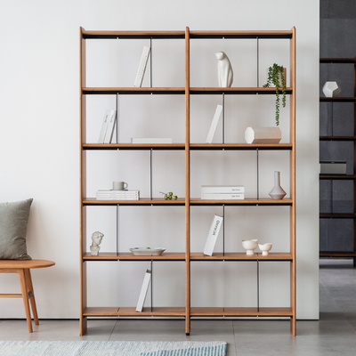 格山书架 致家家居 实木u单元格书架简约落地置物架书房收纳架子