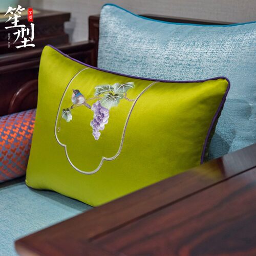 中式罗汉床垫子古典红木沙发坐垫定制绣花抱枕海绵垫乳胶垫飘窗垫