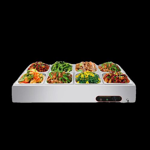 快餐保温台商f用台式加热控温不锈钢汤池保温售饭台食堂保温打菜