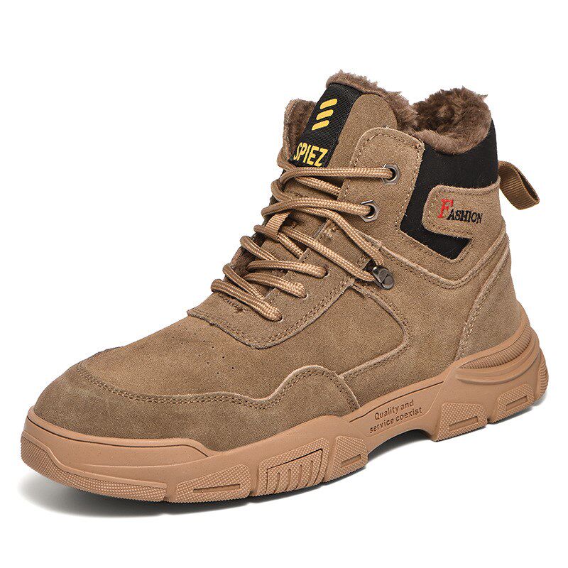 高帮劳保棉鞋男款士防砸防刺w穿轻便钢头老保焊工夏季透气工地工