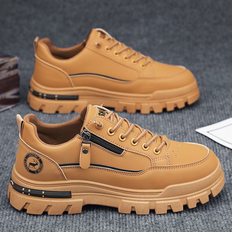 大码男鞋45春秋款马丁靴46鞋子男款47男士休闲鞋S工装鞋短靴高帮