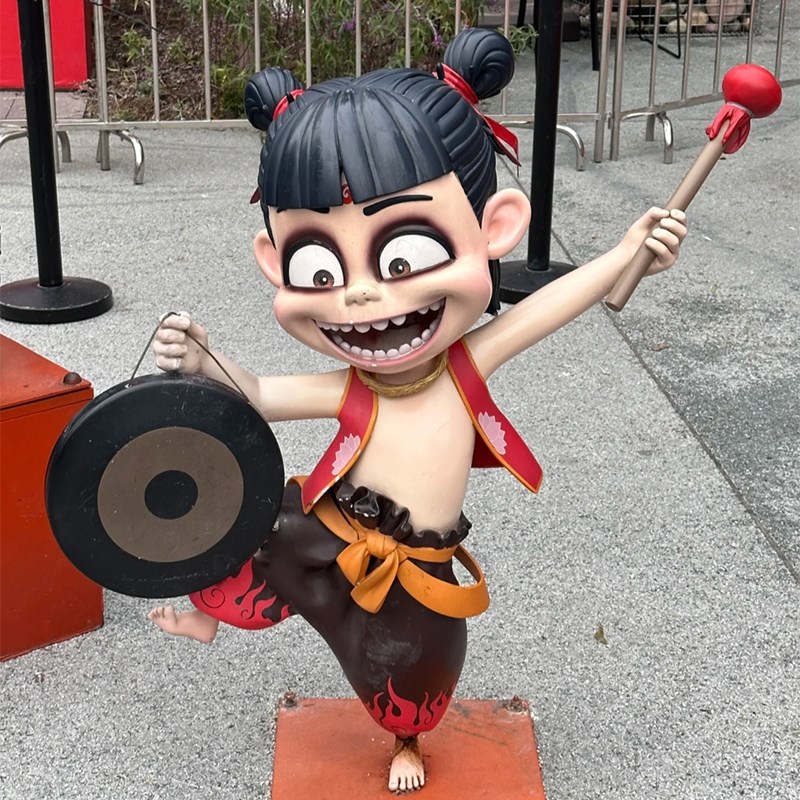 哪吒魔童玻璃钢雕塑敖丙人物模A型商场落地户外美陈景区装饰大摆
